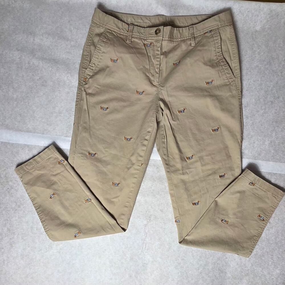 Talbots Khaki Girlfriend Chino Pants sz 6